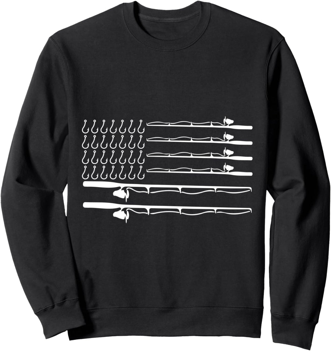 Vatertags-Fischen Flagge Fischer Stangen Geschenk Sweatshirt
