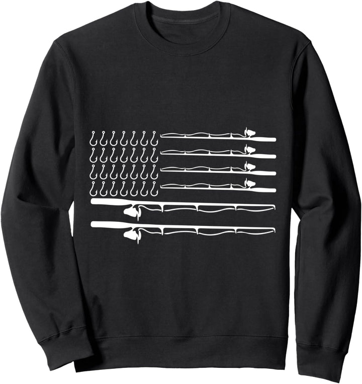 Vatertags-Fischen Flagge Fischer Stangen Geschenk Sweatshirt