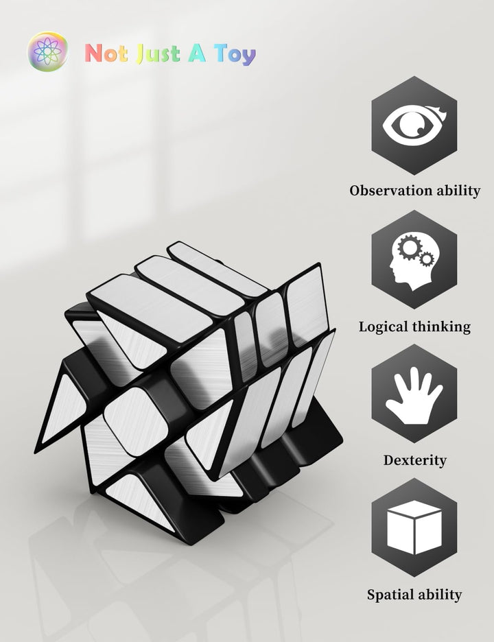 ROXENDA Speed Zauberwürfel Set, Würfel Set mit Silber Mirror Cube und Gold Mirror S Cube, Unregelmäs