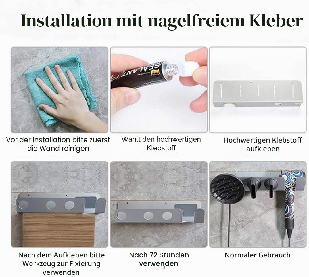 Luchs Wandhalterung - Organizer für Dyson Supersonic Haartrockner, Halterung, Fönhalter und Wandhalt