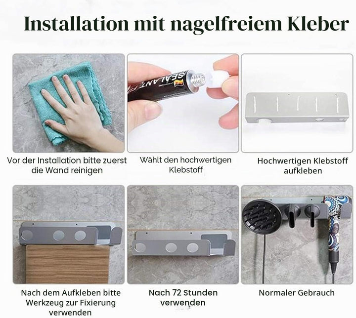 Luchs Wandhalterung - Organizer für Dyson Supersonic Haartrockner, Halterung, Fönhalter und Wandhalt