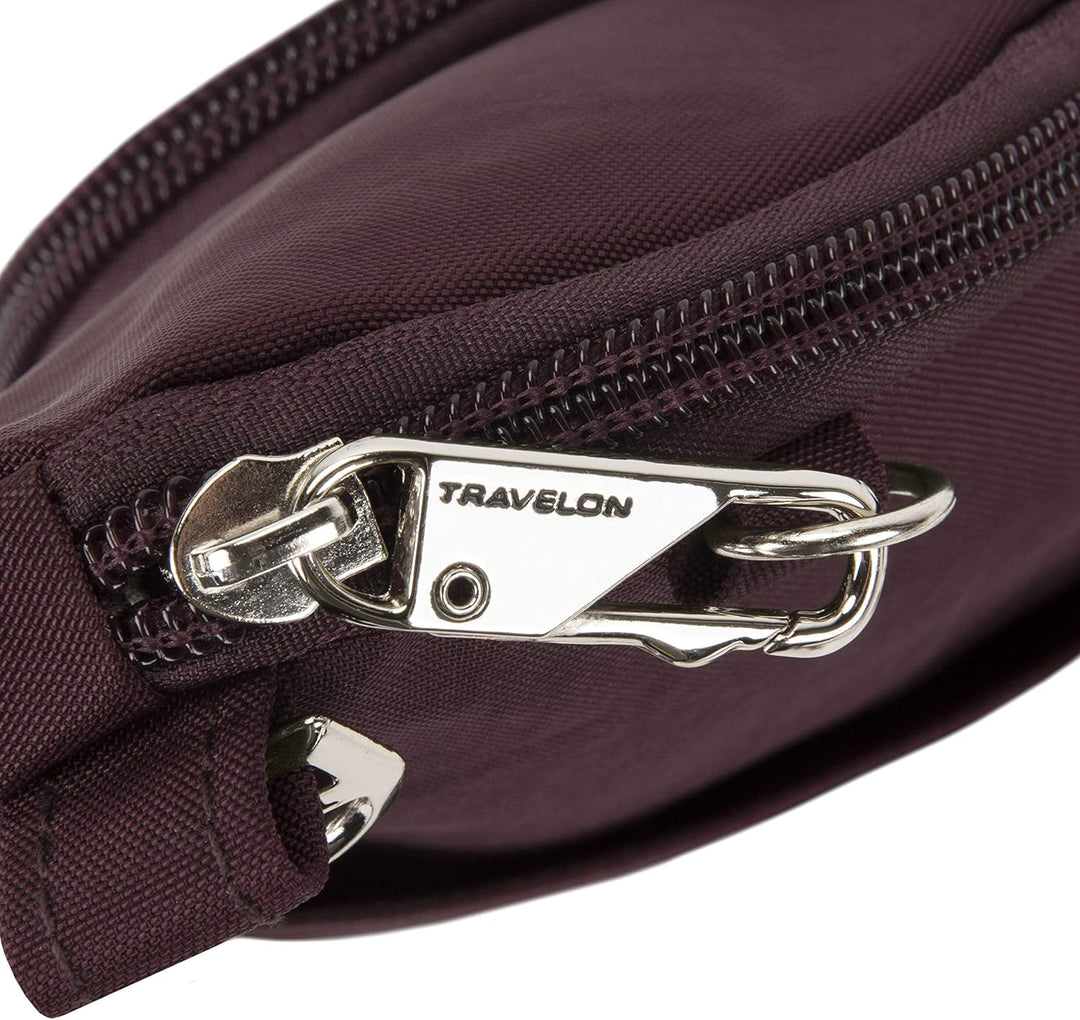 Travelon Unisex Essentials Umhängetasche Compact Crossbody Dunkles Bordeauxrot, Compact Crossbody Du
