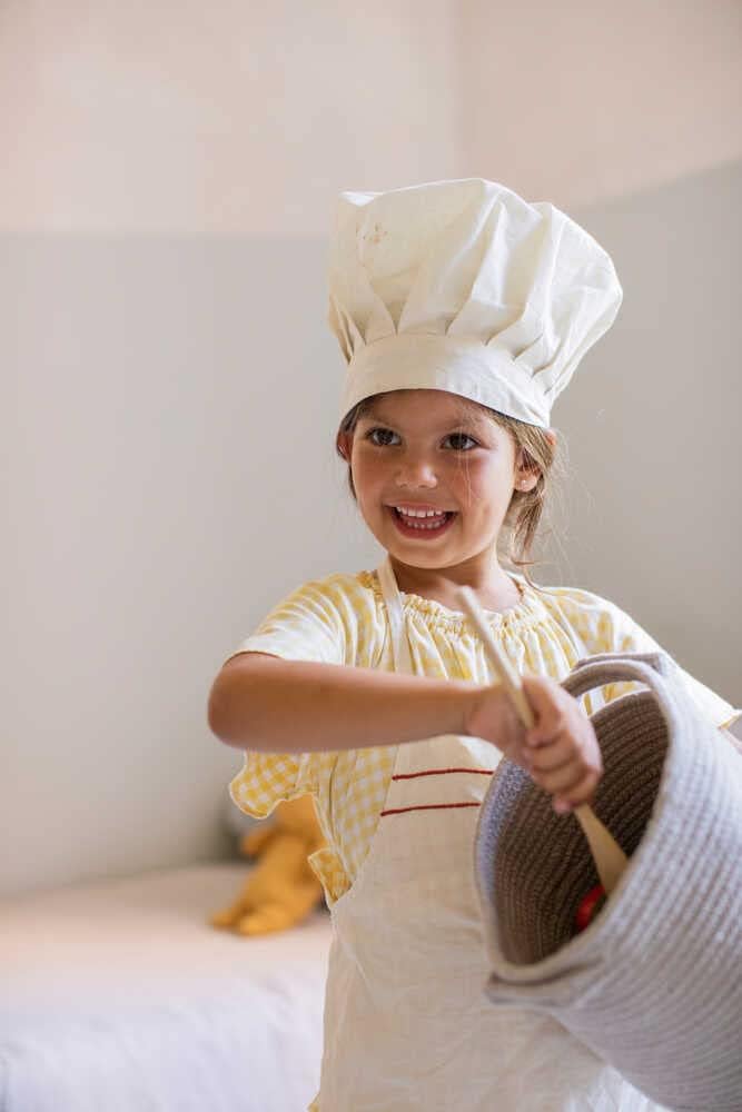 Lorena Canals Little Chef Play Aufbewahrungskorb für Kinder, Dekoration oder Kinderzimmer, aus Baumw