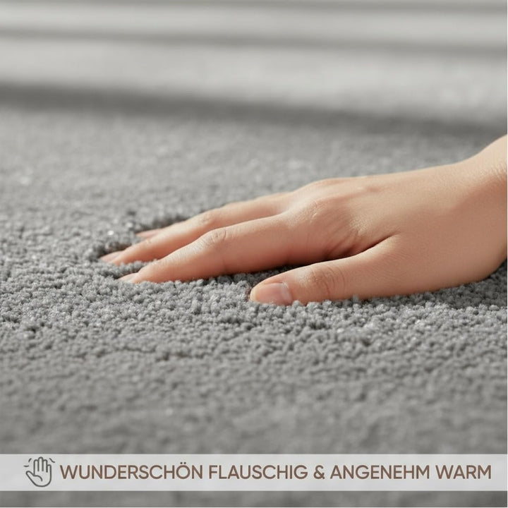 Fashion4Home Teppich Wohnzimmer – Einfarbig Teppich, Uni Teppich fürs Kinderzimmer, Schlafzimmer, Ar