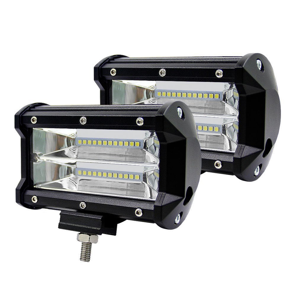 WZTO LED Arbeitsscheinwerfer, 10800LM 24 LED Zusatzscheinwerfer DC 12-24V 72W 5 Inch Auto Scheinwerf