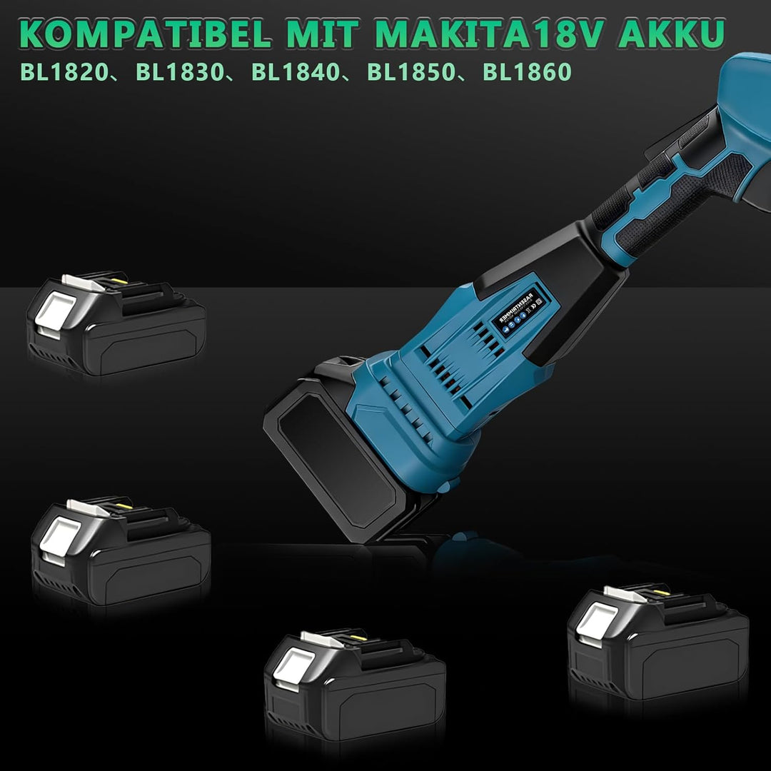 7-IN-1 Akku Rasentrimmer Kompatibel mit Makita Akkus 18V, 1380W Bürstenloser Freischneider Akku mit