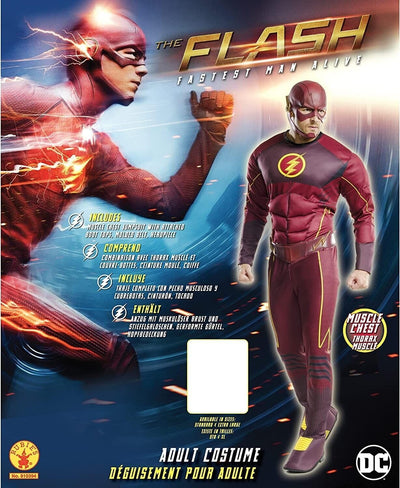 Rubie's 3810394 - The Flash Deluxe - Adult, Action Dress Ups und Zubehör, XL, XL