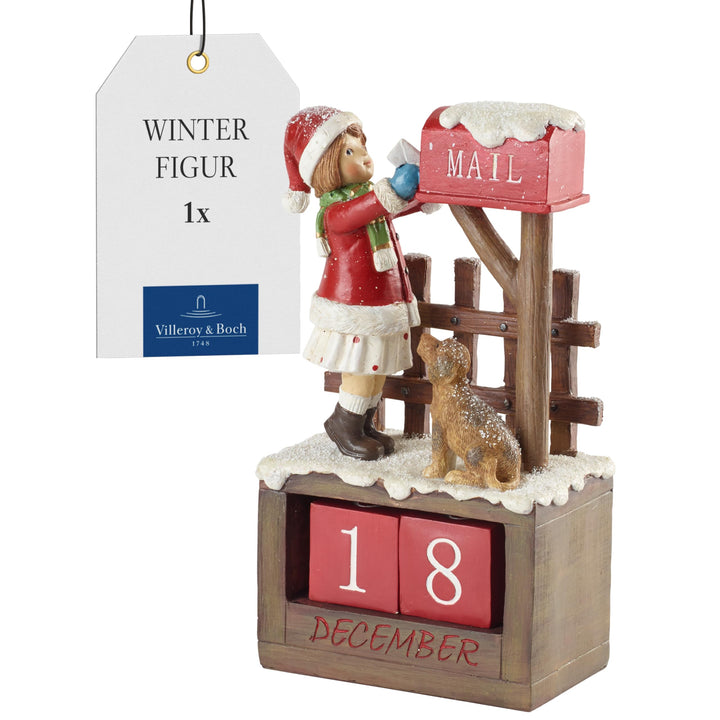 Villeroy & Boch - Winter Collage Accessoires Kalendermädchen, bunt, 12,5 x 8 x 22,5 cm 12,5x8x22,5cm