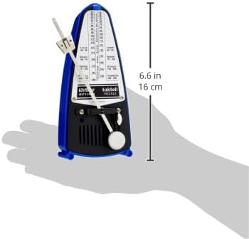 Wittner Metronom 837 Kunststoffgehäuse ohne Glocke Taktell Piccolo blau blau Single, blau Single