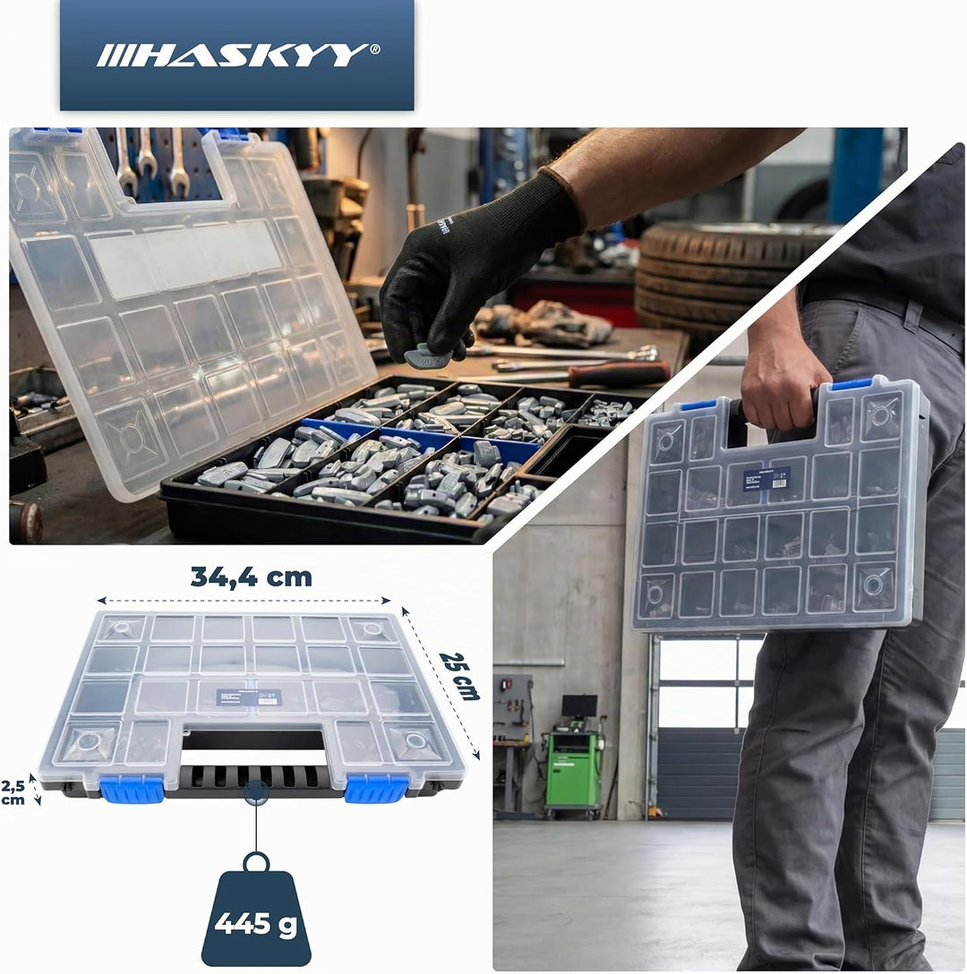 HASKYY 225x Schlaggewichte STAHLFELGEN Auswuchtgewichte Wuchtgewichte 5-30g Sortiment, Stahl