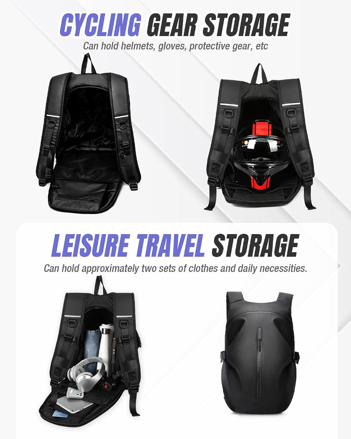 HYC00 Motorrad Rucksack für Herren Damen Wasserdicht Gross Motorradrucksack | Helm Rucksack Motorcyc