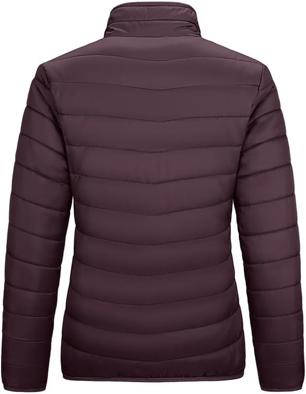 Outdoor Ventures Damen Steppjacke Leichte Warme Packbare Übergangsjacke Puffer Jacke für Frauen Gefü