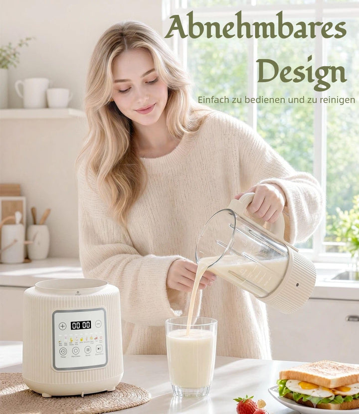 Nussmilch Maschine 11-in-1, 1,75L Automatisch Sojamilchbereiter, Für Selbstgemachte Pflanzenmilch, H