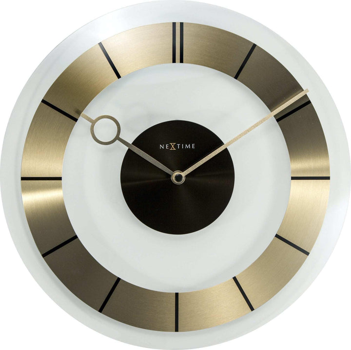 Nextime 2790GO1 Wanduhren, Metall und Kunststoff, Goldfarben, Ø 31 cm