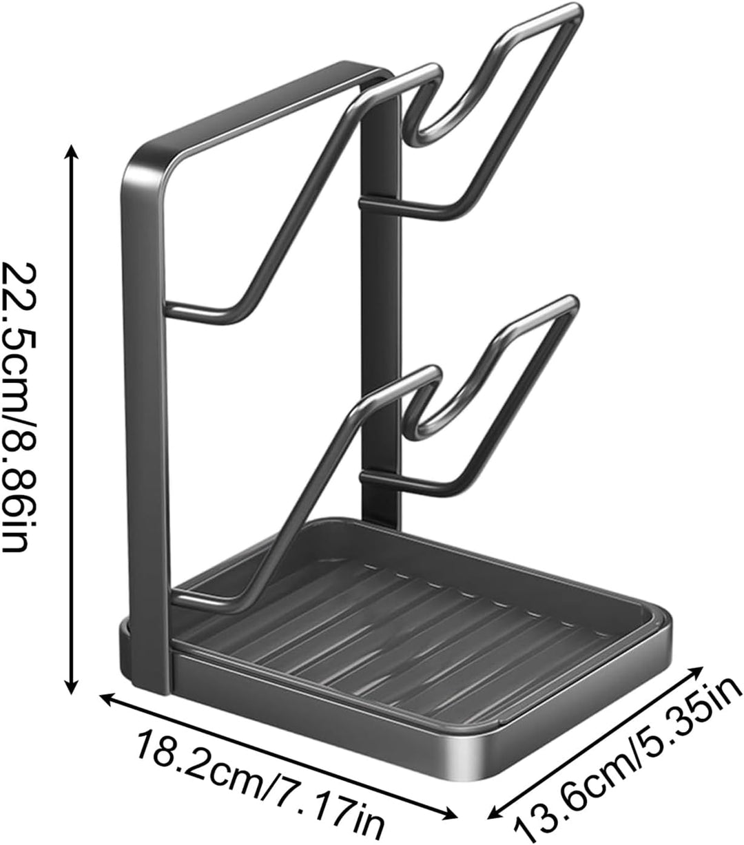 Topfdeckelhalter, 18x13.8x22.5cm Stahl Topfdeckel Organizer, Topfdeckelhalter Küchenutensilien, 2-St