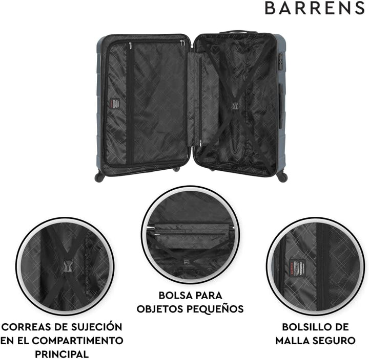 BARRENS Grosser Koffer Zwillingsrollen Hardcase Reisekoffer Koffer Trolleys Hartschale Rollkoffer Gr