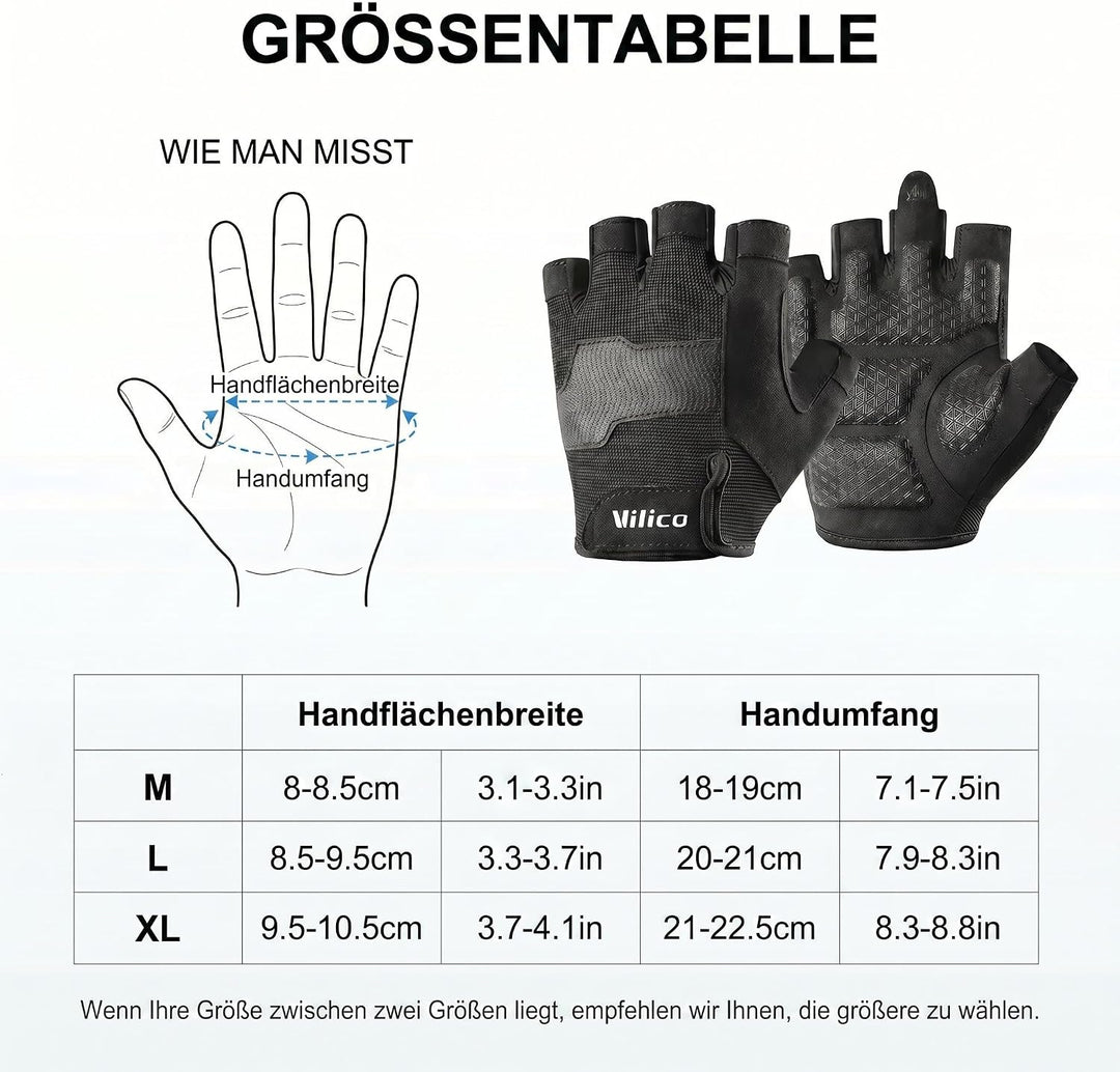 Fitness Handschuhe für Damen und Herren, Sporthandschuhe für Gewichtheben,Crossfit,Gym,Krafttraining