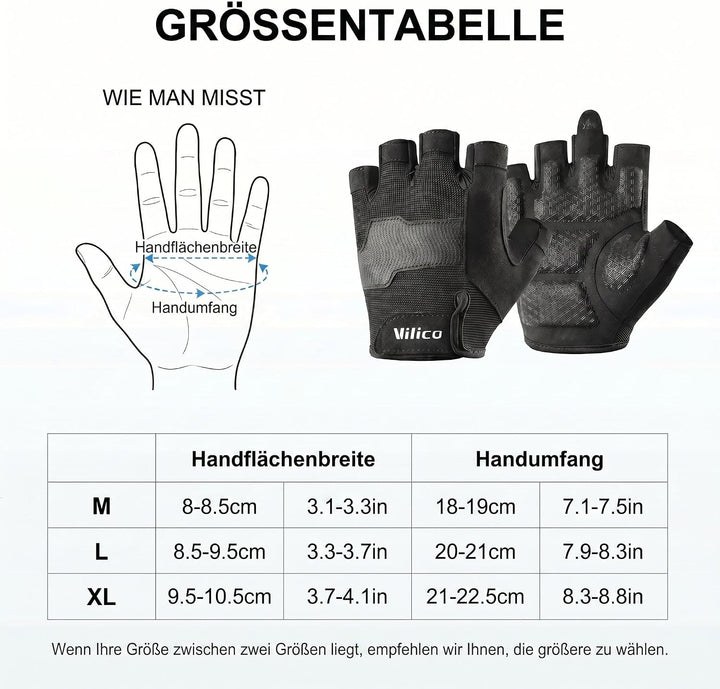 Fitness Handschuhe für Damen und Herren, Sporthandschuhe für Gewichtheben,Crossfit,Gym,Krafttraining