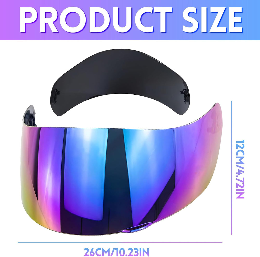 Wohlstand Motorrad Windschutz Helm, Motorradhelm Visier Windschild, Motorrad Visier Passend für AGV