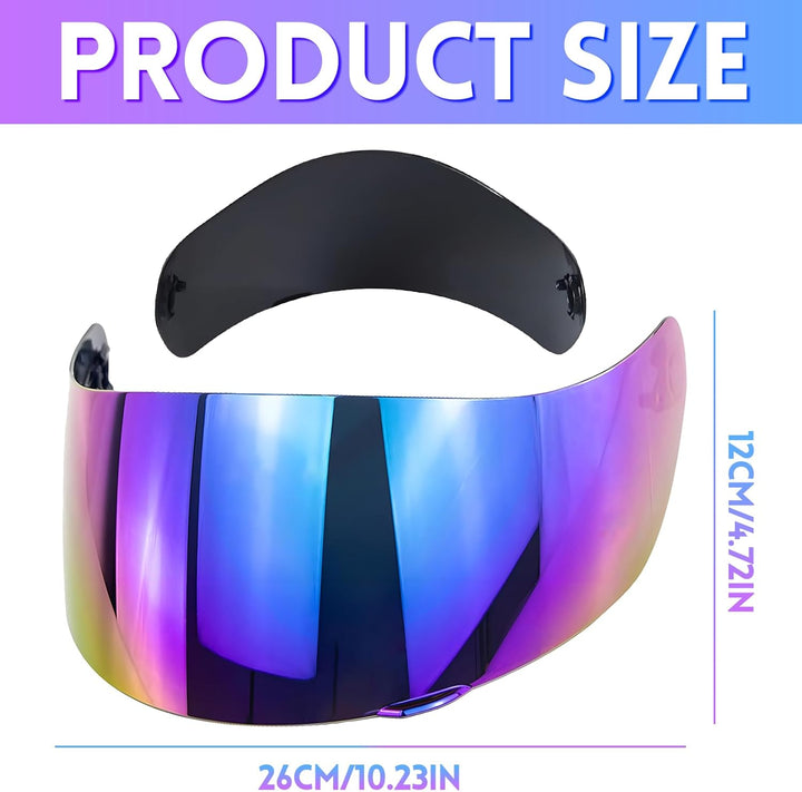 Wohlstand Motorrad Windschutz Helm, Motorradhelm Visier Windschild, Motorrad Visier Passend für AGV