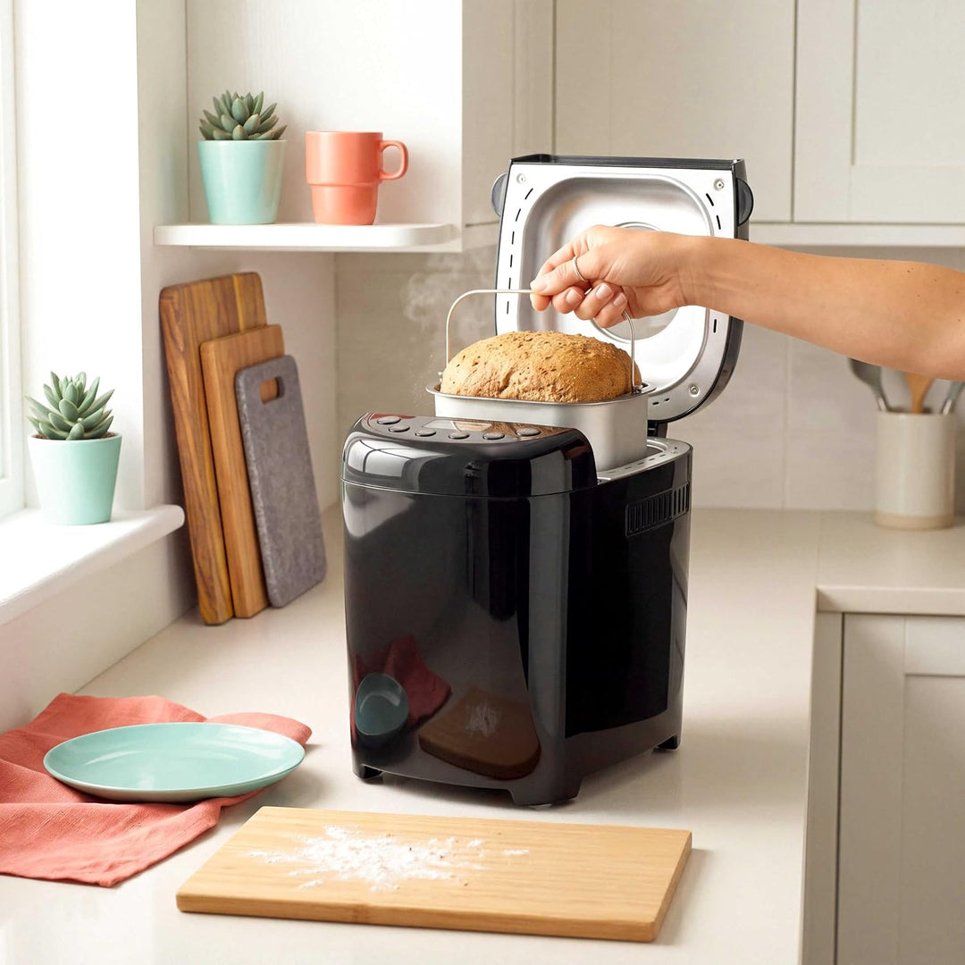 Progress Brotbackautomat mit 15 Programmen, 900 g, 550 W | 3 Bräunungsstufen, beleuchtetes Display,