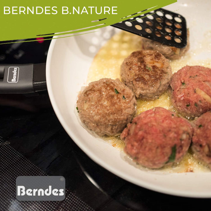 Berndes Schmorpfanne Starter b.nature, hoher Rand mit nachhaltiger Beschichtung aus Quarz, induktion