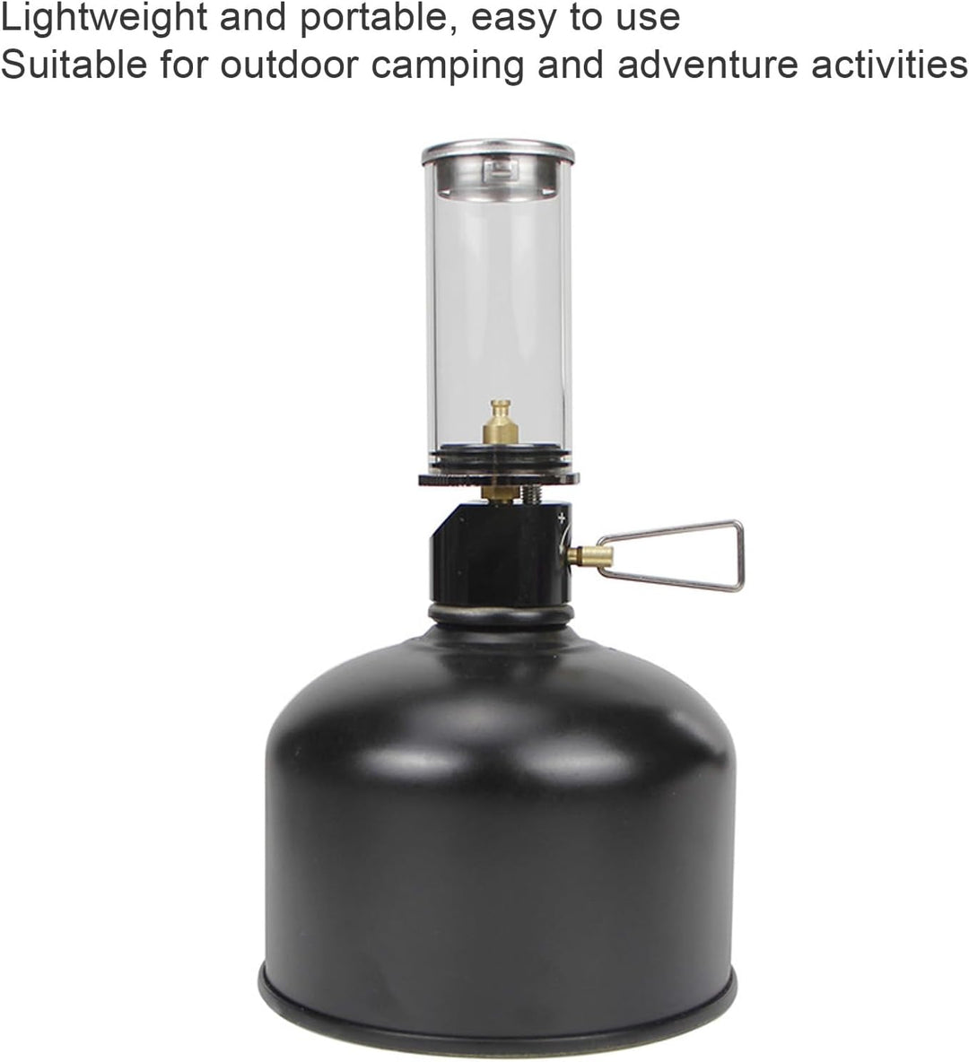 SIXRUN Tragbare Camping-Gaslaterne aus Aluminiumlegierung, Leichte Vintage-Kerzenlampe für Rucksackr