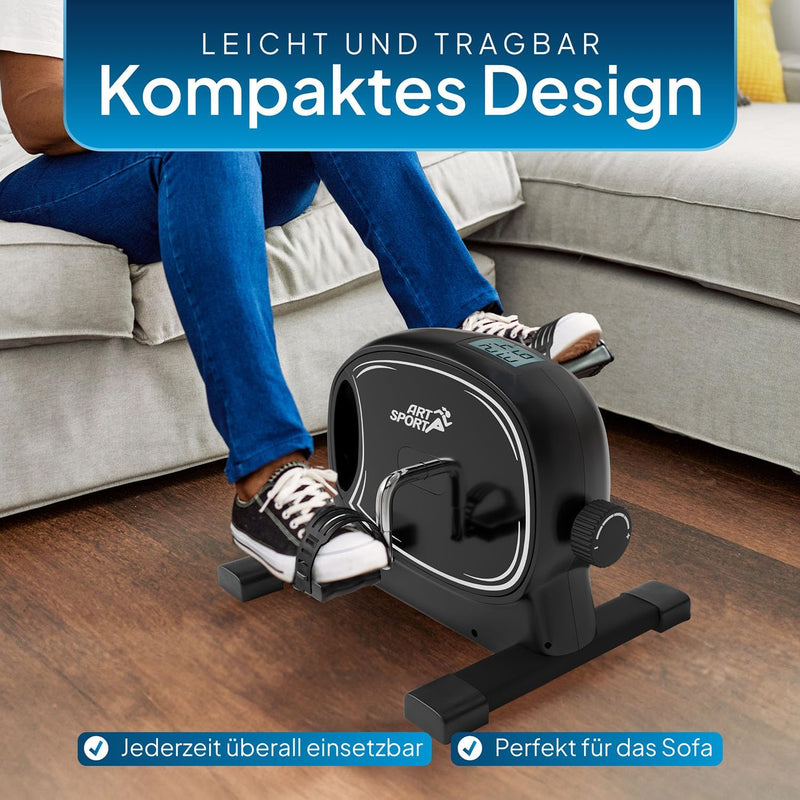 Juskys Pedaltrainer Sportivo - leiser Heimtrainer, Fitnessgerät, Senioren, Armtrainer, Beintrainer,