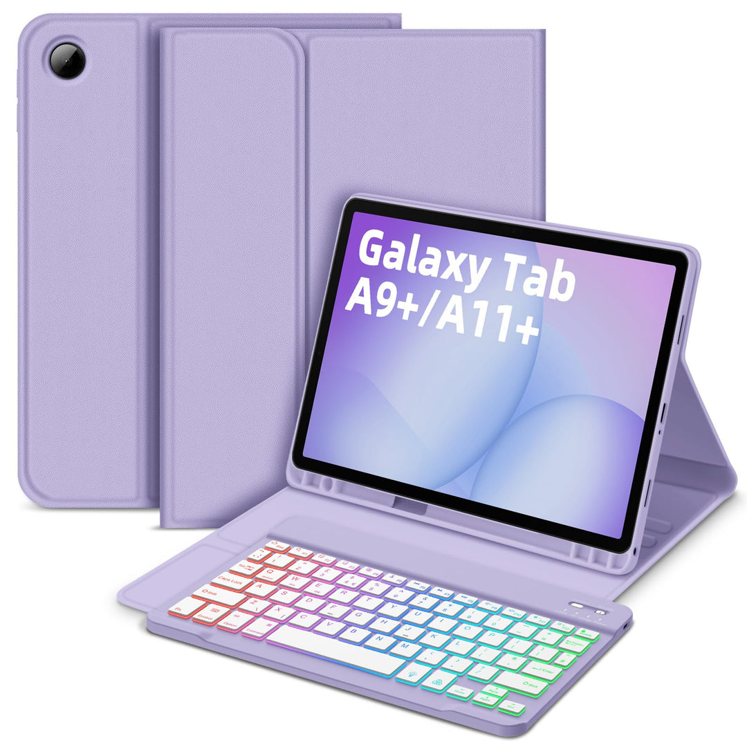 Bettdow für Samsung Galaxy Tab A9+/A9 Plus 2023 Tastatur Hülle, Deutsch QWERTZ Layout Abnehmbarer Be