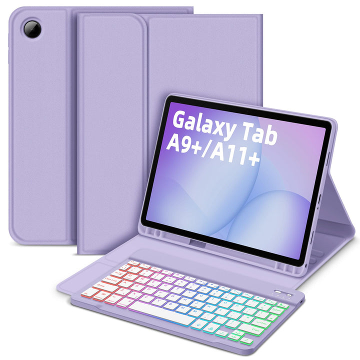 Bettdow für Samsung Galaxy Tab A9+/A9 Plus 2023 Tastatur Hülle, Deutsch QWERTZ Layout Abnehmbarer Be