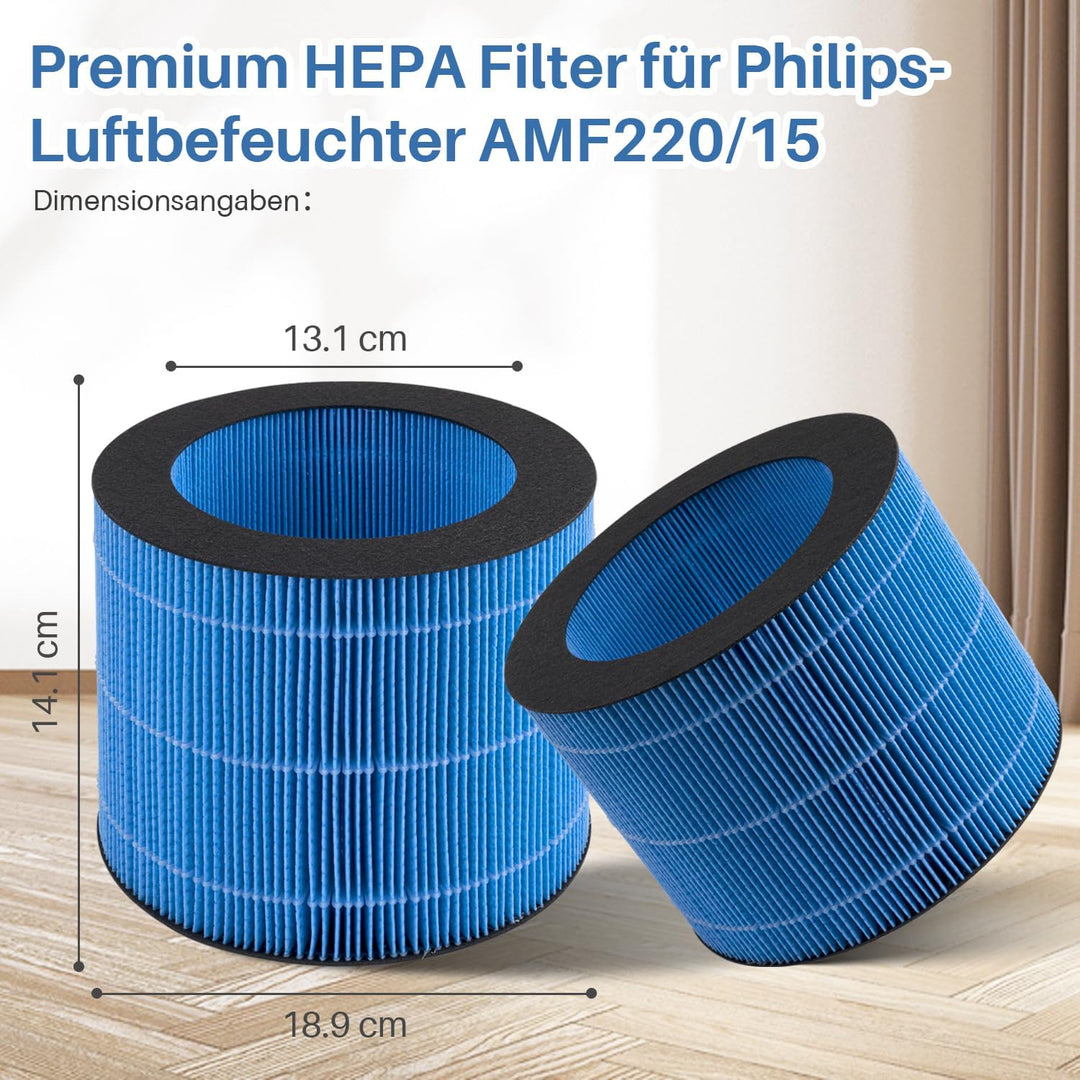 Ersatzfilter FY3446/30 für Philips Luftbefeuchter 2000 und 3000 Serie, 3-schichtiger Filter für HU27