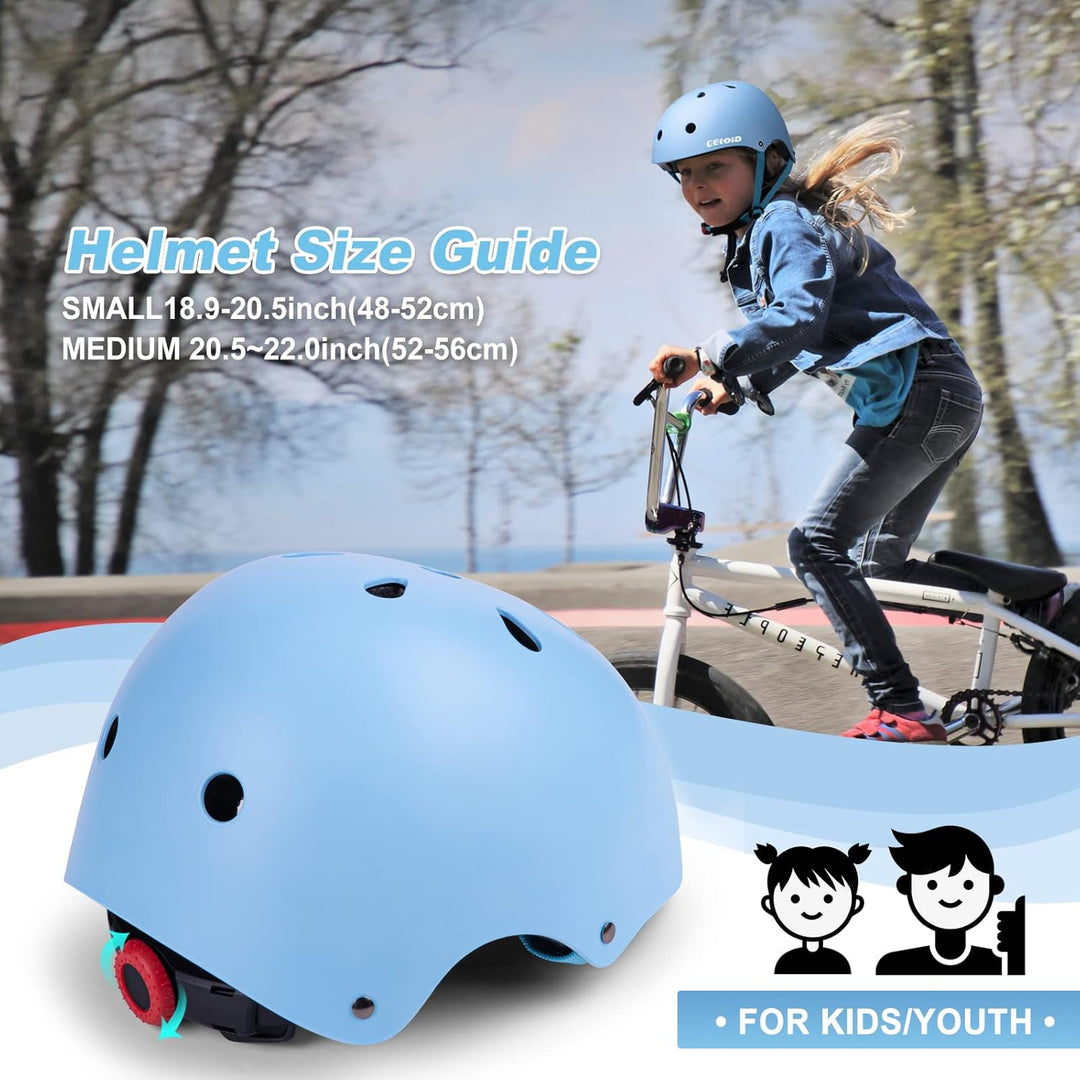 Kinder Fahrradhelm, Kleinkind Skateboard Helme für Alter 3-5-8-10-16 Jahre Jungen Mädchen, verstellb