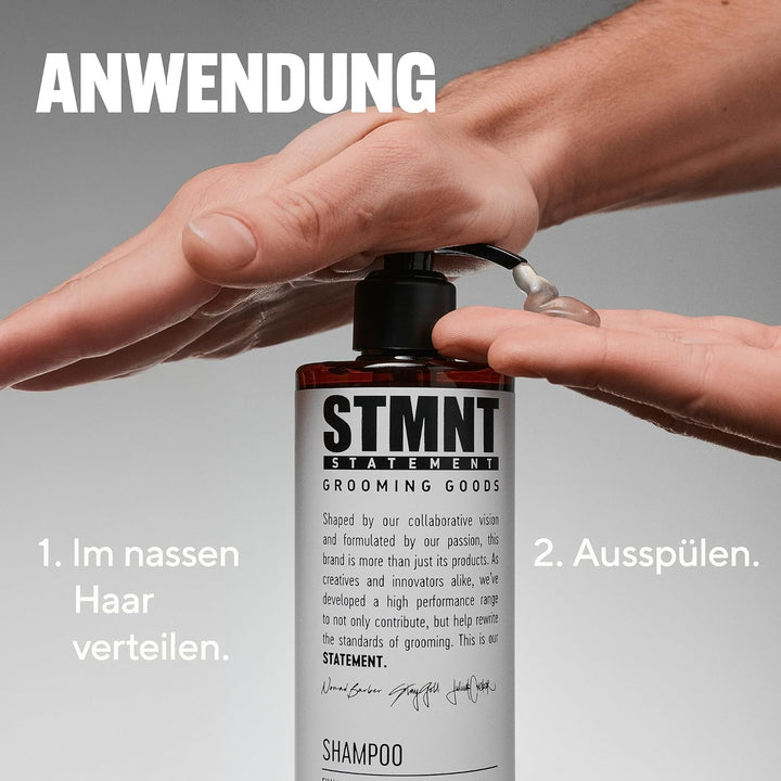 STMNT STATEMENT GROOMING GOODS Shampoo | Mit Aktivkohle & Menthol | Entfernt effektiv Produktablager