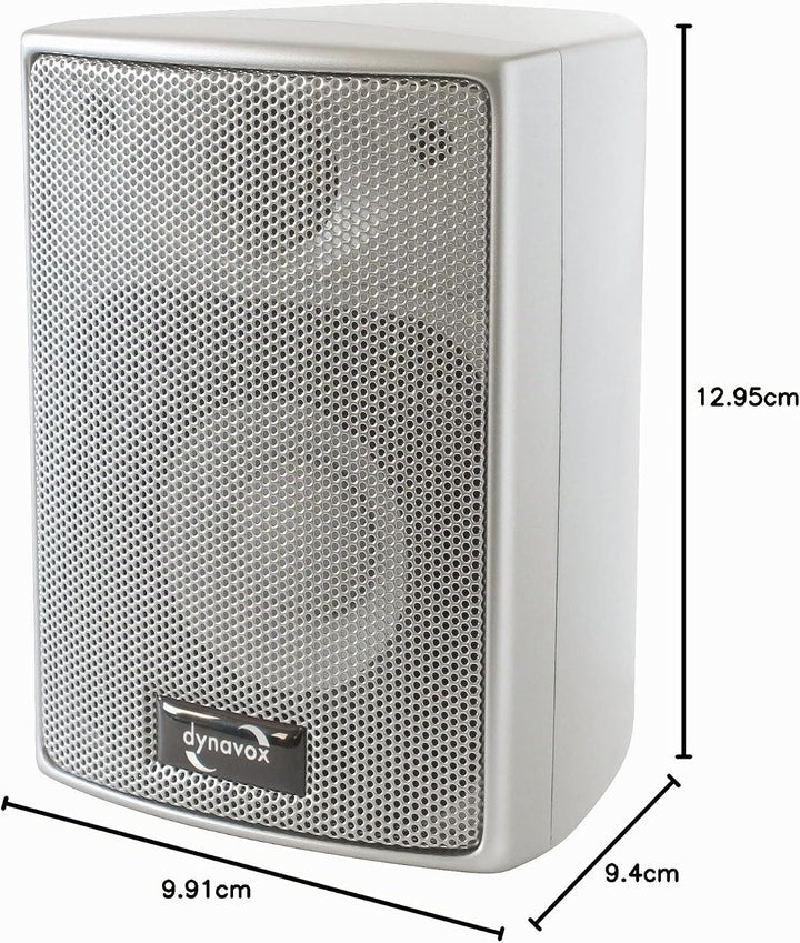 Dynavox AS-301 Satelliten-Lautsprecher, Paar, für Heimkino oder Büro, kompakte Surround-Box, Wandmon