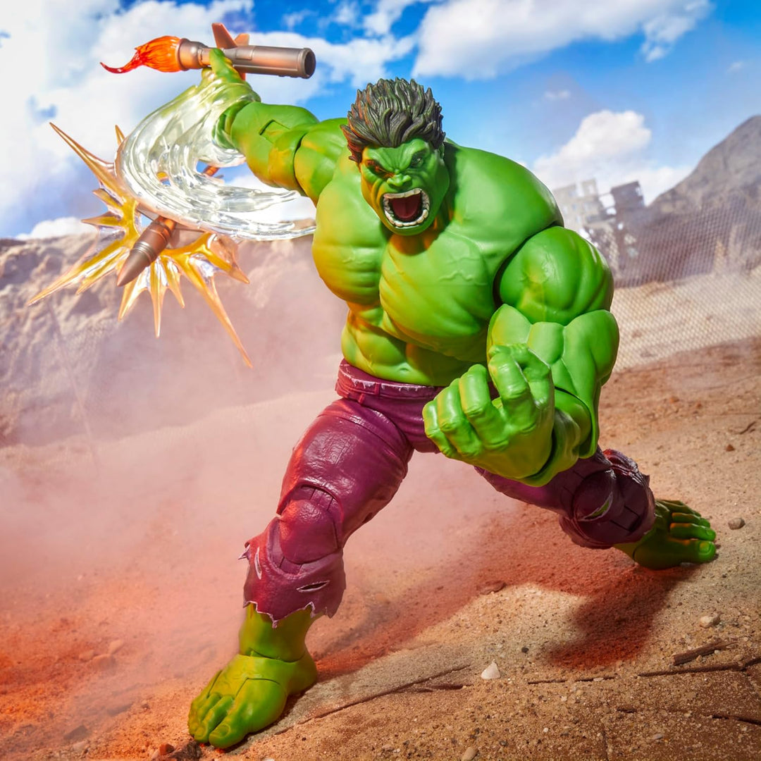 Marvel Legends Maximum Series Hulk Action-Figur, extra grosse Sammelfigur mit vielen Accessoires zum