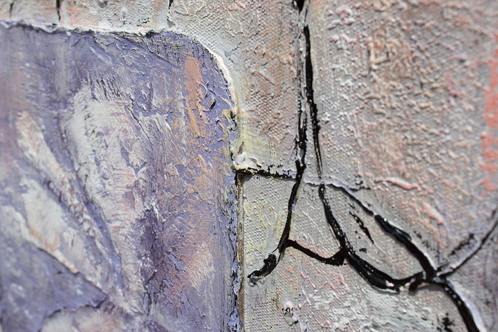 YS-Art Abstrakt Acryl Gemälde auf Leinwand Harmonie handgemalt Wandbilder Wohnzimmer modern Wohndeko