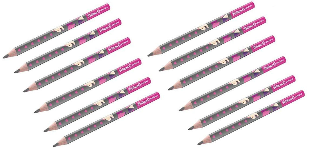 Pelikan 810401 Schreiblernbleistift Combino pink, 12 Stück in Faltschachtel 1 stück (12er Pack) 1 Bl