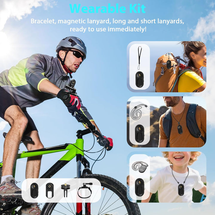 LIROPAU 360° Action Kamera, Mini Action Cam 1080P, Magnetische Taschen-Daumenkamera Aktion Kam-era,