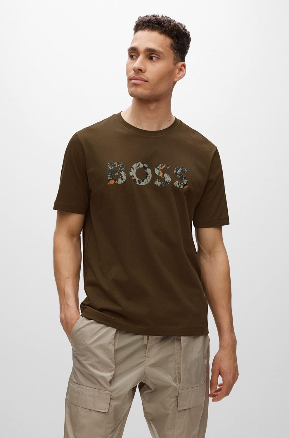 BOSS Herren Shirt L Dark Green, L Dark Green