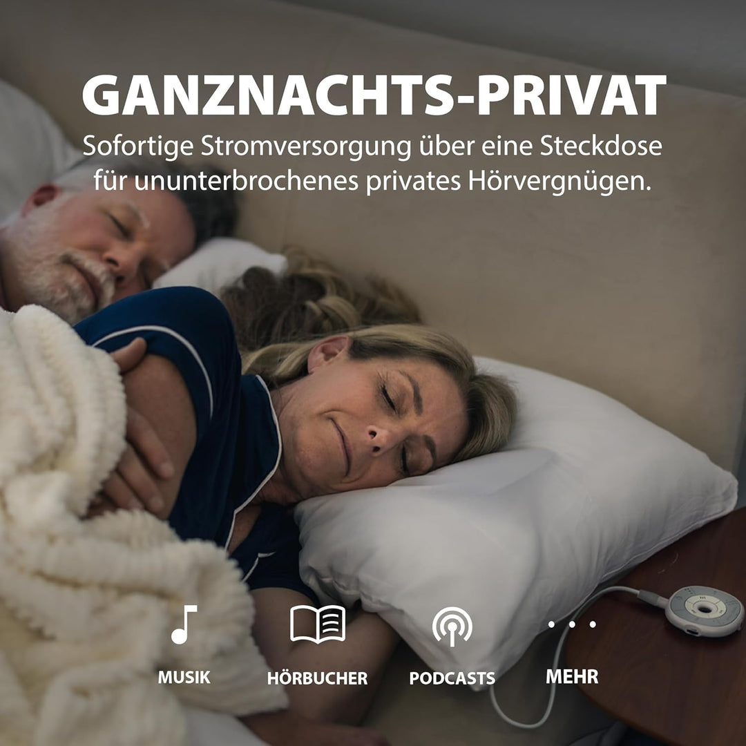 Avantree Slumber - Bluetooth-Kissenlautsprecher zum Schlafen mit eingebautem Weissem Rauschen, Fernb