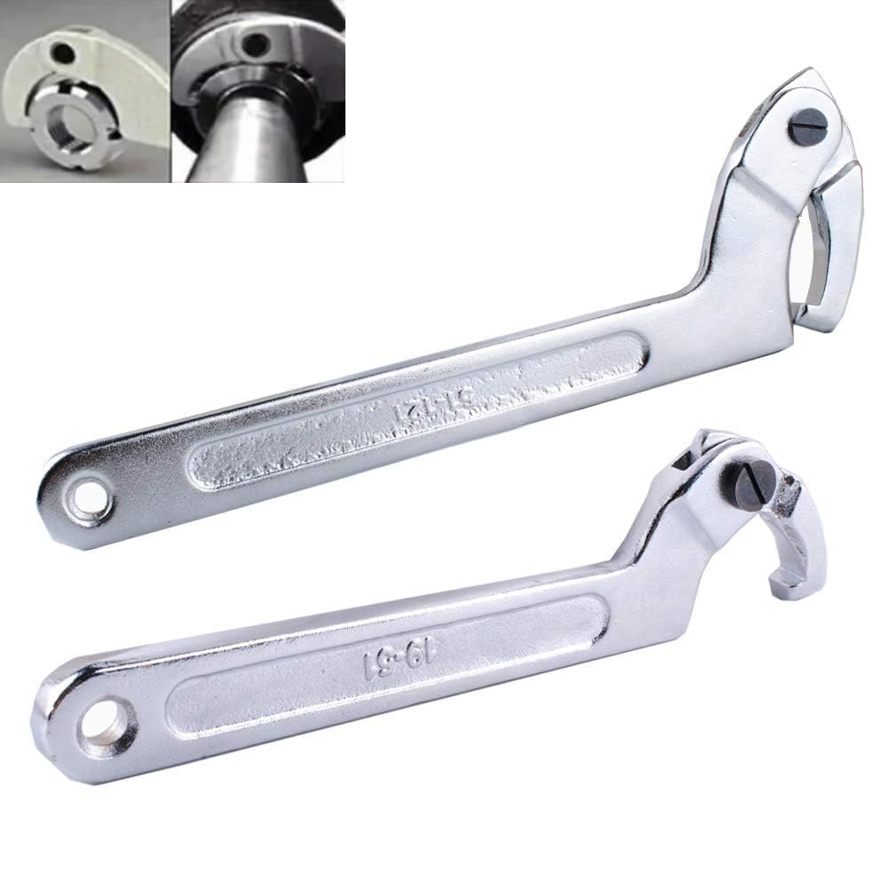 Poweka C Verstellbar Hakenschlüssel 4 Stück Schraubenschlüssel Enthält 3/4-2", 1 1/4-3", 2-4 3/4", 4