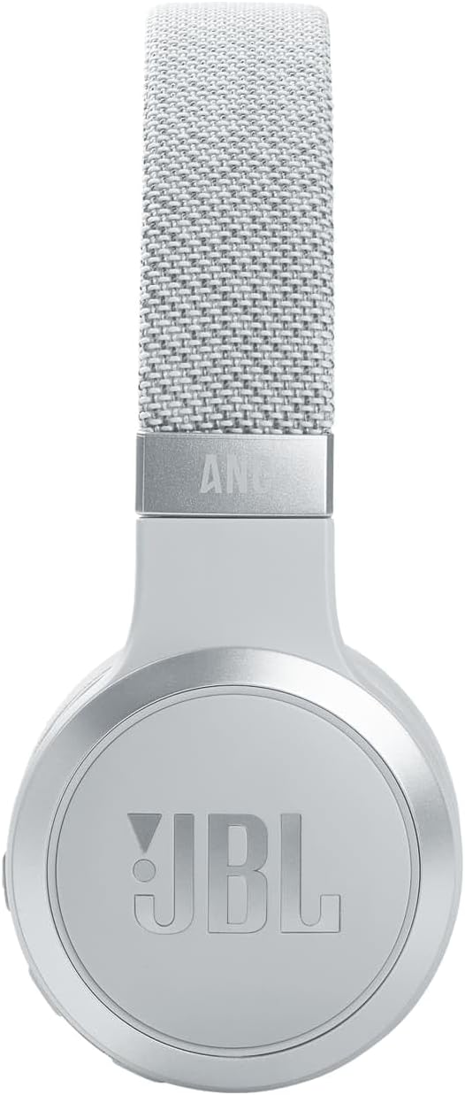 JBL Live 460NC kabelloser On-Ear Bluetooth-Kopfhörer in Weiss – Mit Noise-Cancelling und Sprachassis