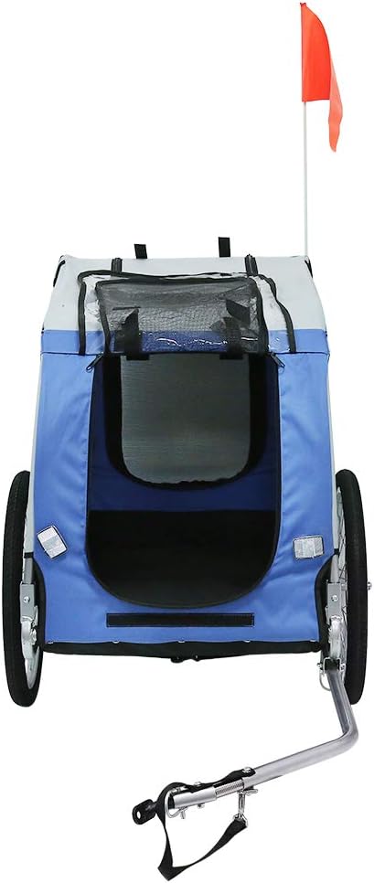 homewell Hund Fahrradanhänger Hundeanhänger Anhänger Hundetransporter blau, blau