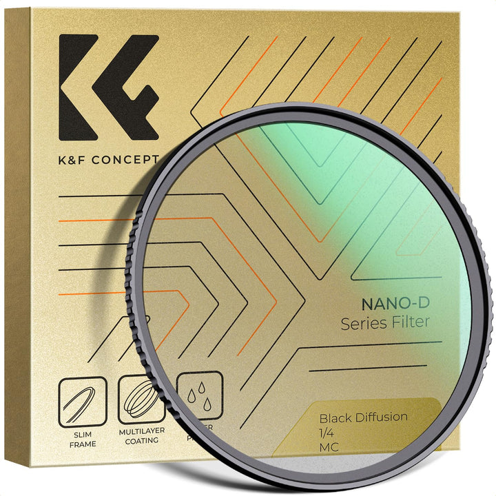 K&amp;F Concept Nano-D Serie Black-Mist 1/4 Filter 55mm Black Promist 1/4 Filter aus Optisches Glas mit