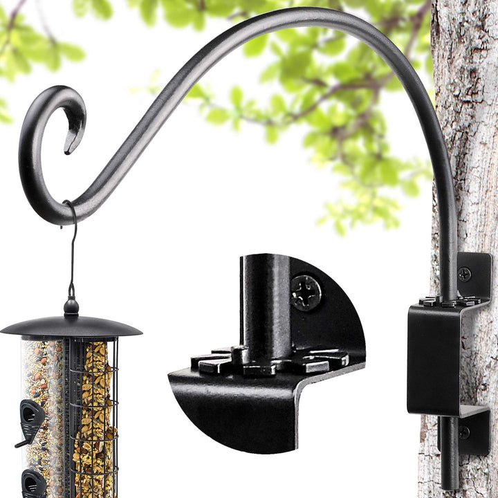 AJART Outdoor-Haken für Vogelfutterstation: Schwenkbare Hängepflanzenhalterung, 40,6 cm, für Wandhal