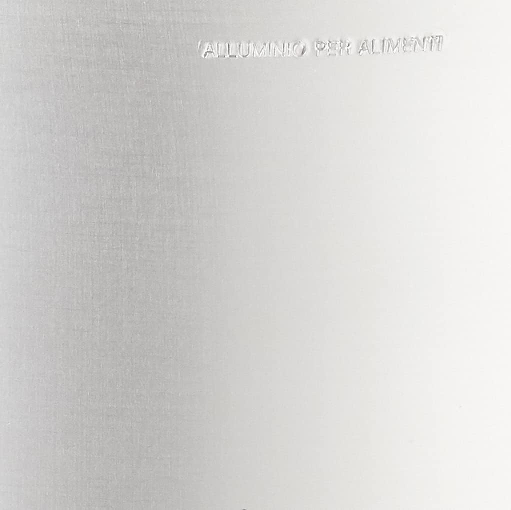 Pentole Agnelli Profi-Aluminium 3 mm, hoher Topf mit zwei Griffen 32 cm silber/schwarz, 32 cm