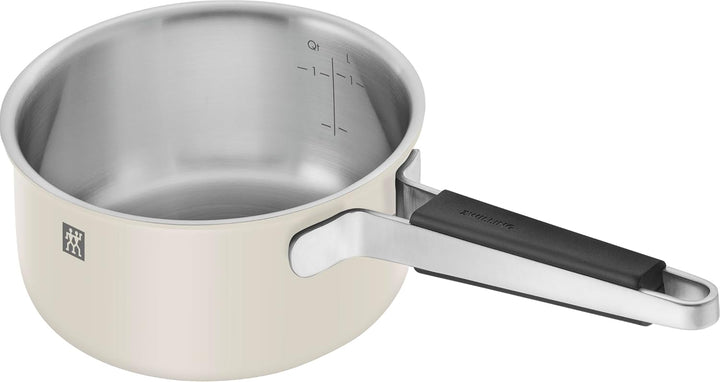 ZWILLING PURE Kochtopfset, 5-tlg, 18/10 Edelstahl, Keramik-Aussenbeschichtung, Stay-Cool-Griffe, Spü
