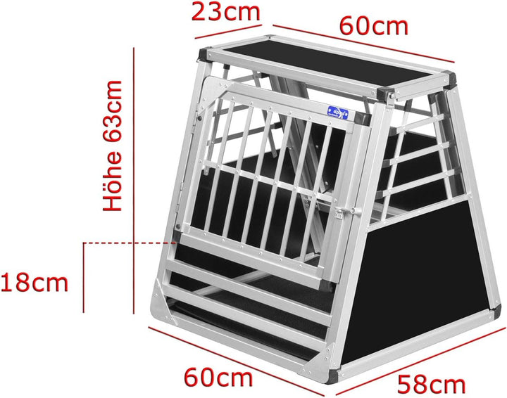 Alpuna Transportbox N67 / 58x60x63cm / Notausstieg (mit Stossstangenschutz 60cm), mit Stossstangensc