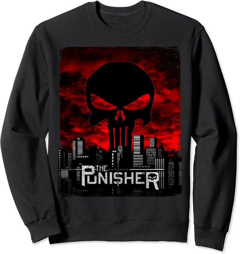 Marvel The Punisher Eerie Skyline Poster Sweatshirt
