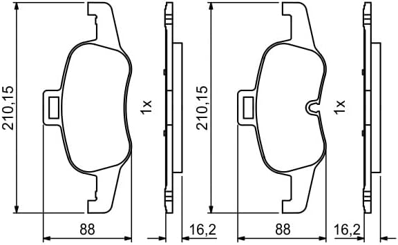 Bosch Bremsklötze Bremsbeläge Bremsbelagsatz 0 986 494 820